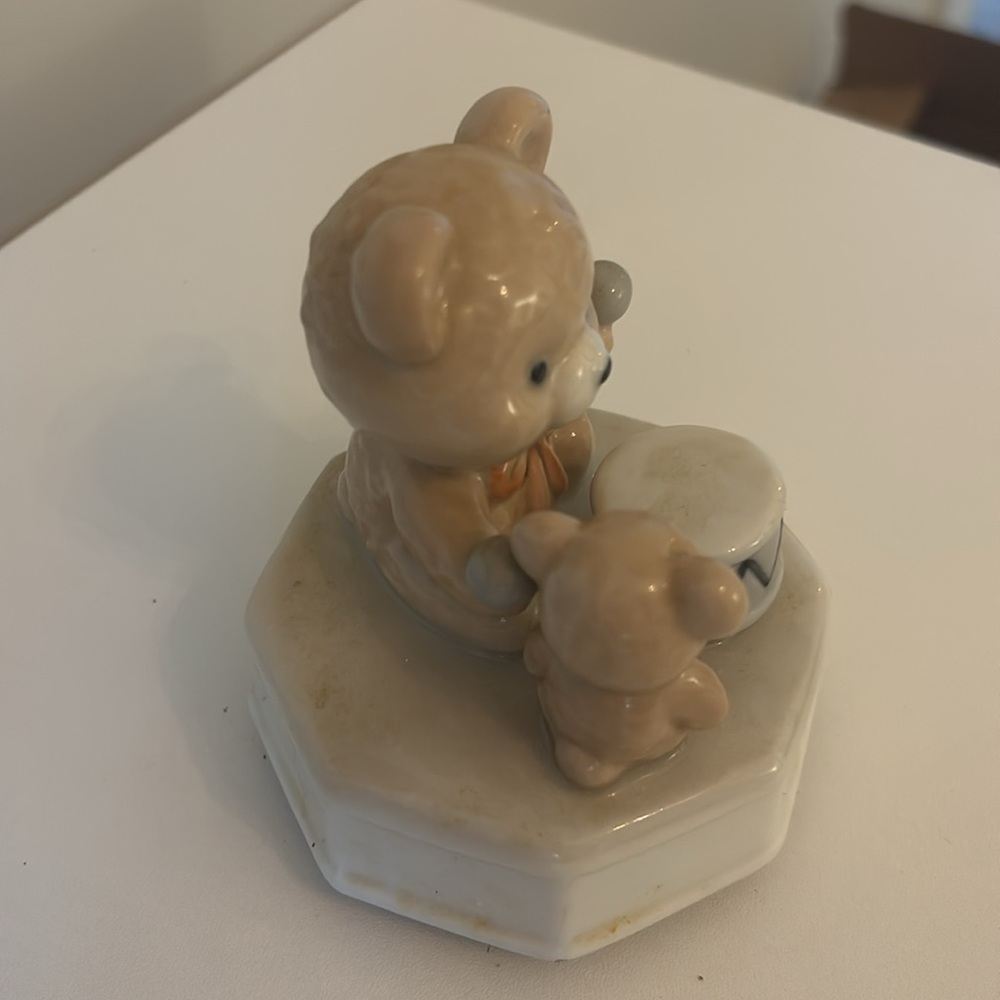 Vintage Otagiri Teddy Bear Drum Porcelain Music Box Children's Marching Song - Picture 4 of 10